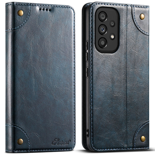 Baroque Galaxy A53 Leather Case Magtic Flip Wallet Stand Business RFID