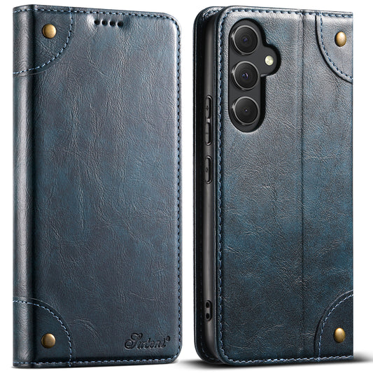Baroque Galaxy A34 Leather Case Magtic Flip Wallet Stand Business RFID