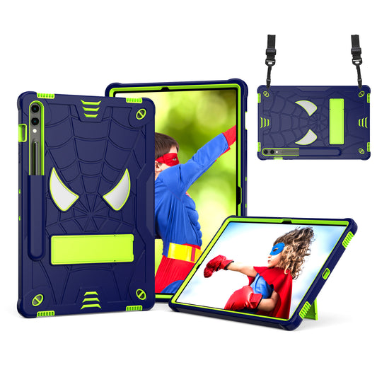 Spider-Man Galaxy Tab S9+ Shockproof Case Rugged Detachable Shoulder Strap