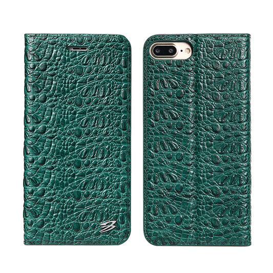 Crocodile Deluxe iPhone 8 Plus Genuine Leather Case Wallet Stand Business