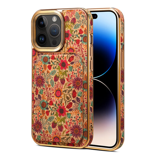 Moslem Flowers Wood iPhone 15 Plus Transformers Cover Verticle Horizontal Kickstand