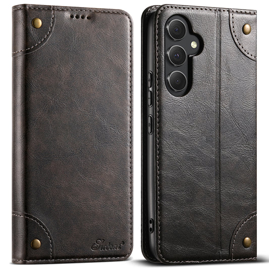 Baroque Galaxy A14 Leather Case Magtic Flip Wallet Stand Business RFID