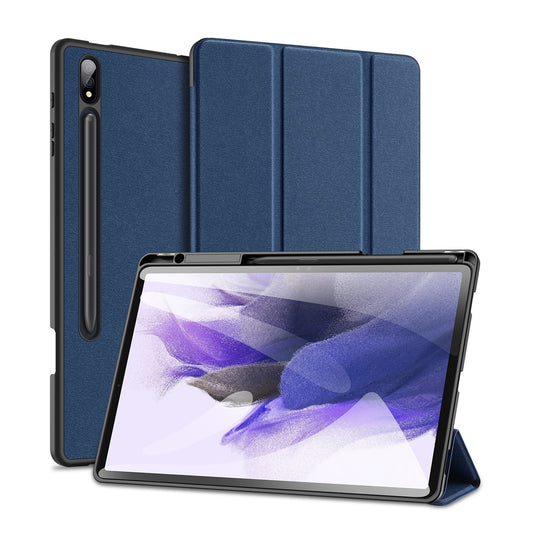 Domo Flip Samsung Galaxy Tab S9+ Leather Case Smart Magnetic Tri-fold Stand