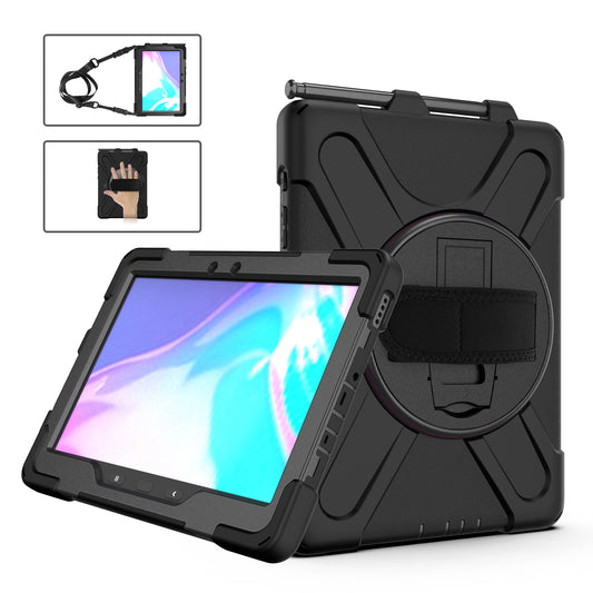 Pirate King Galaxy Tab Active4 Pro Case 360 Rotating Stand Hand Holder Shoulder Strap