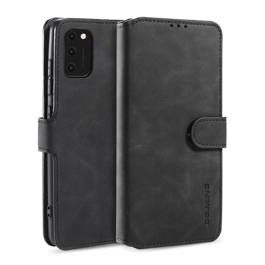 Retro Edge Galaxy A41 Leather Case Flip Stand Buckle with Hand Strap
