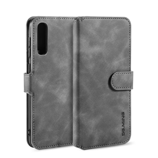 Retro Edge Galaxy A50s Leather Case Flip Stand Buckle with Hand Strap