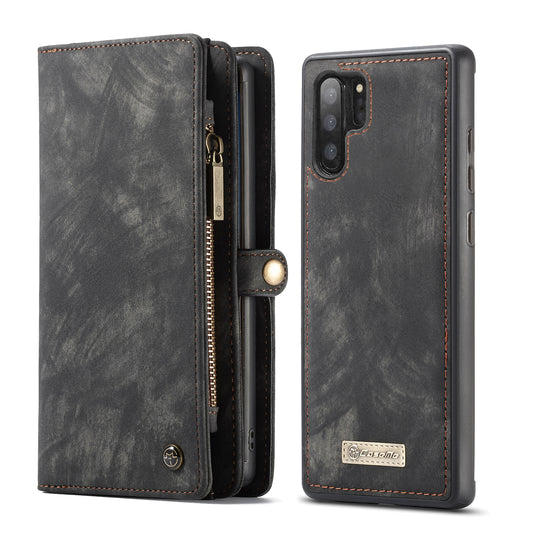Multifunctional Wallet Galaxy Note10+ Leather Case Detachable 2 In 1 Flip Zipper with Hand Strap
