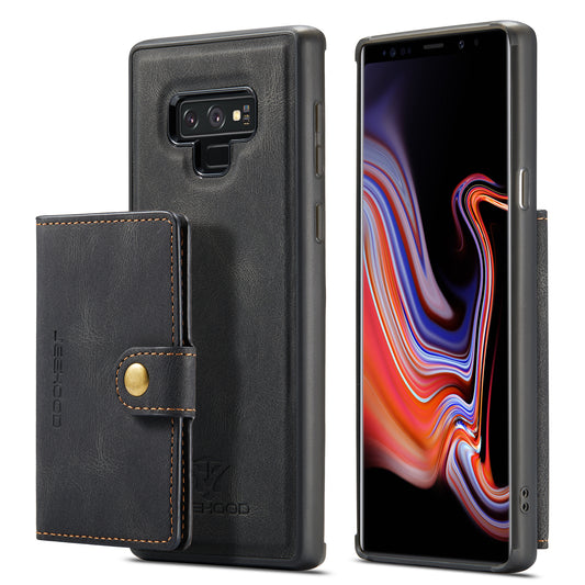 Magnetic Detachable Card Bag Galaxy Note9 Leather Cover RFID Flip Stand
