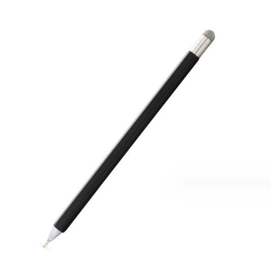 Integrated Rotary Capacitive Screen Disc Dual Cloth Tip 2-in-1 Pencil Shaped Stylus Pen