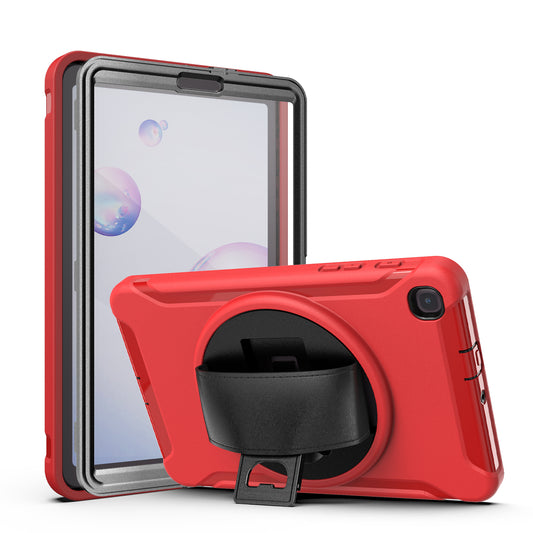 Spider Man Galaxy Tab A 8.4 (2020) Case Genuine Leather Hand Strap Rotating Stand