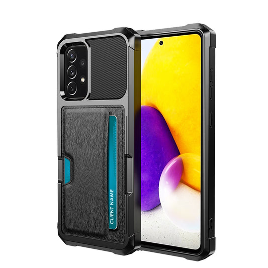 Car Magnetism Galaxy A52 TPU Cover with Leather Card Holder Slim