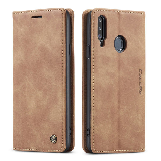 Book Classical Galaxy A20s Leather Case Retro Slim Wallet Stand