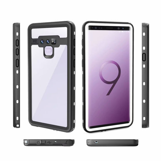 Clear Dot Swimming Galaxy Note9 Waterproof Case Full Protection Built-in Screen Protector
