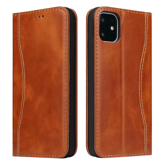West Gun iPhone 11 Genuine Leather Case Classical Wallet Stand