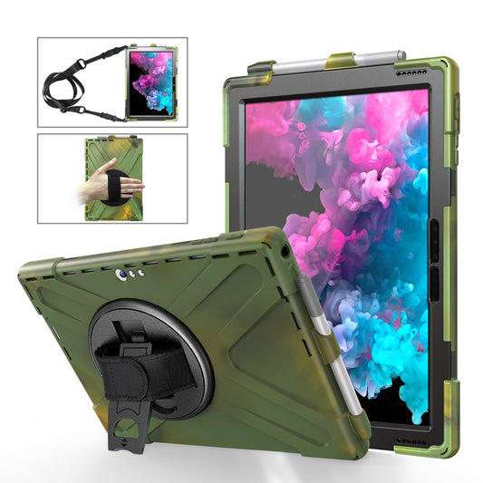 Pirate King Microsoft Surface Pro 7 Case 360 Rotating Stand Holder Shoulder Strap