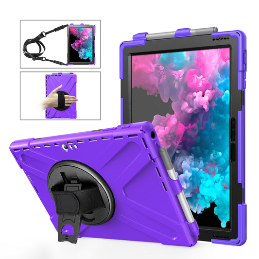 Pirate King Microsoft Surface Pro 6 Case 360 Rotating Stand Holder Shoulder Strap
